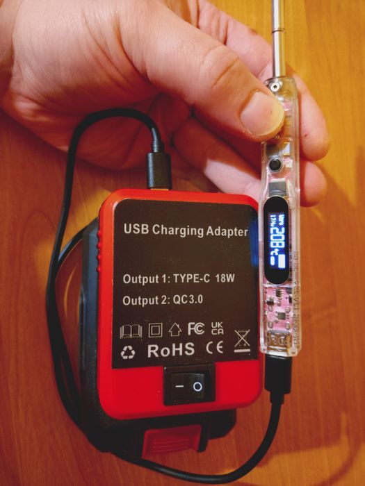 Adapter Parkside Powerbank Ładowarka usb-C + A PD QC Power Delivery
