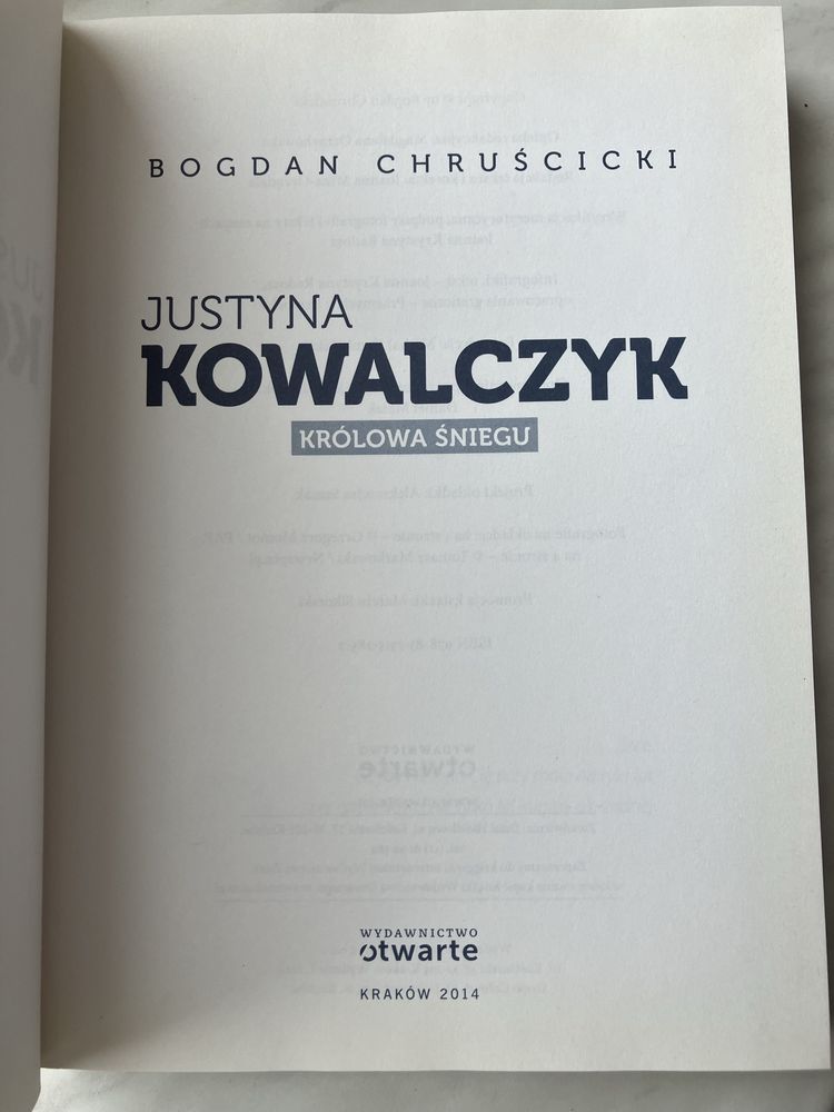 Książka Justyna Kowalczyk Królowa Śniegu