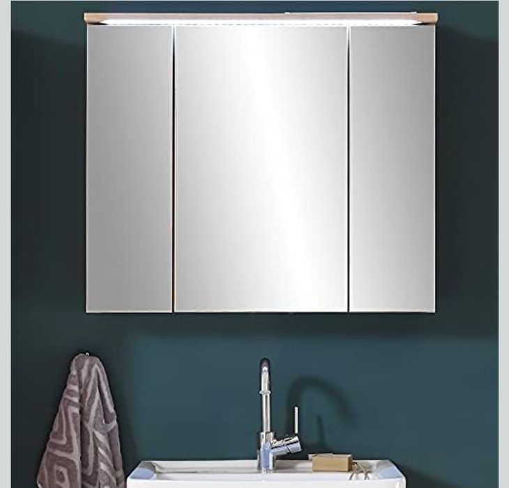 Szafka łazienkowa z lustrem Stella Trading ROOF z oświetleniem LED