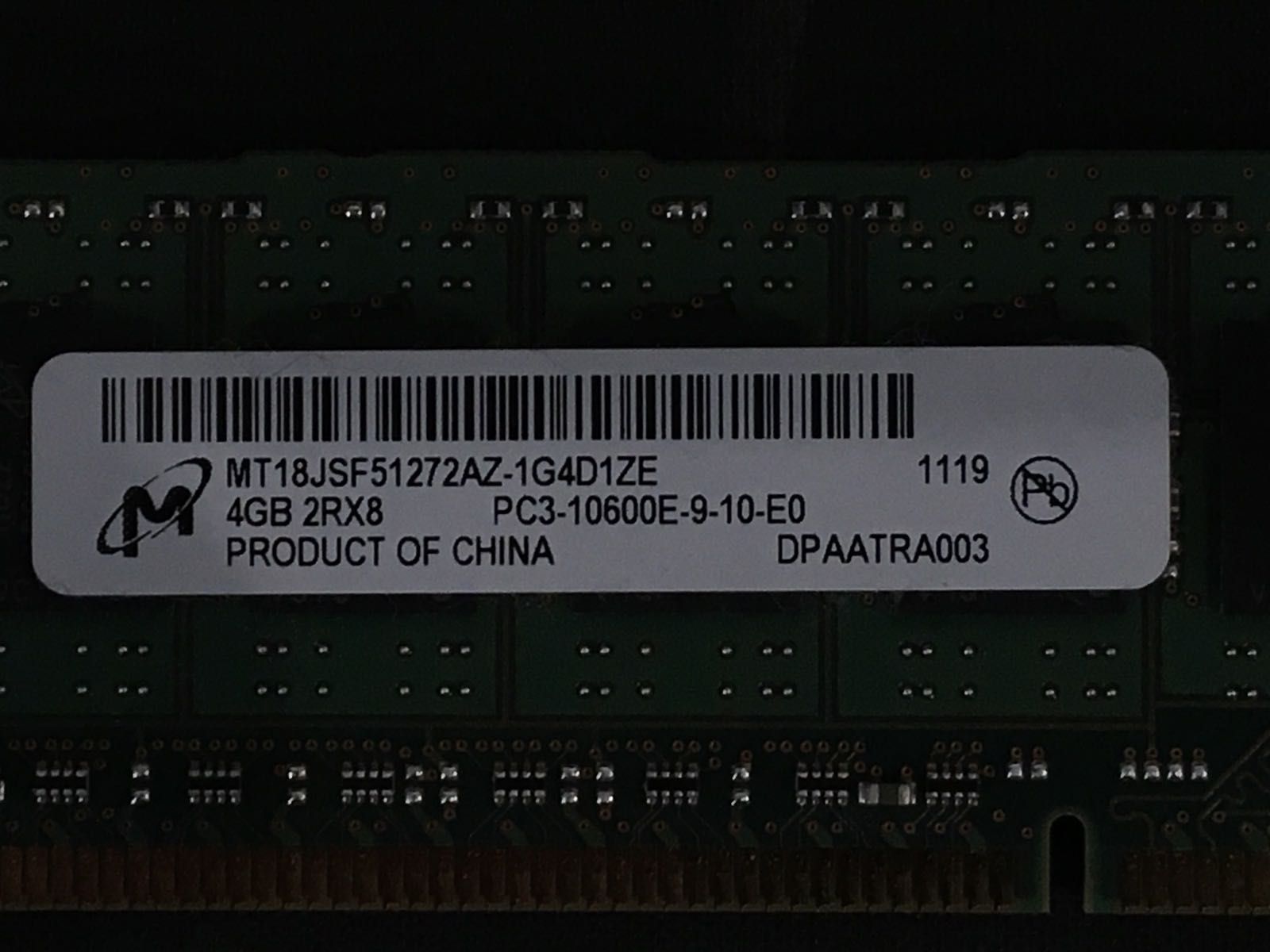 RAM 4GB 1333Mhz Mac pro