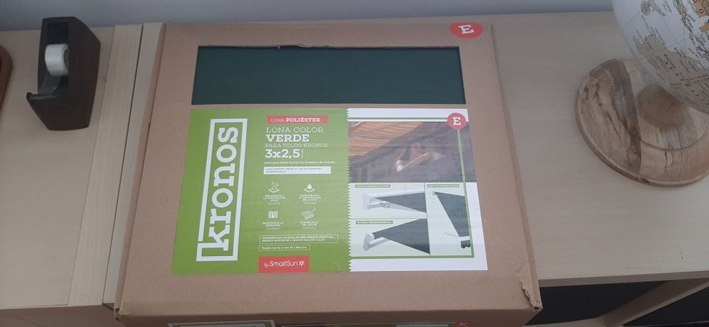Lona verde para toldo
