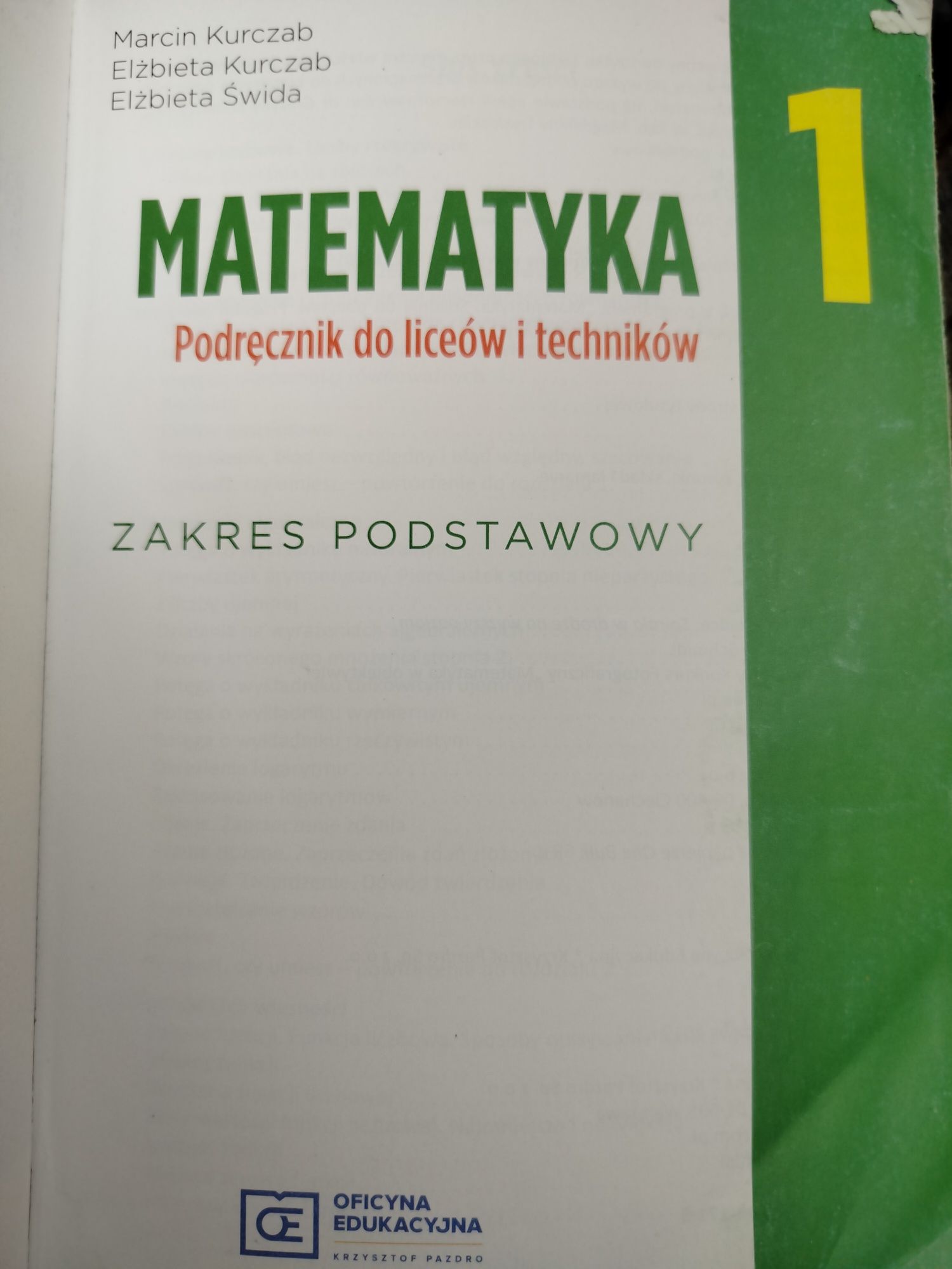 Podręcznik do matematyki 1