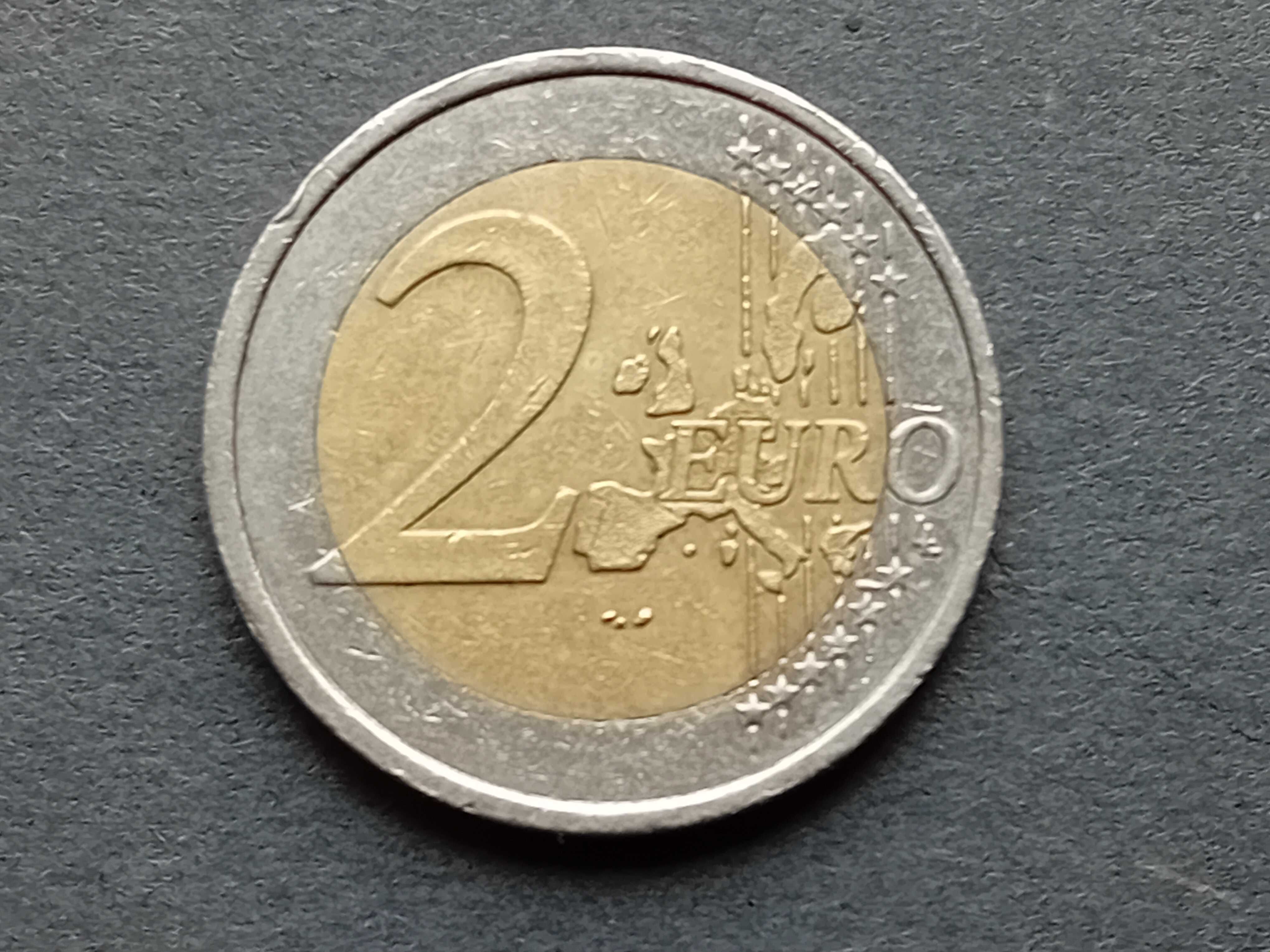 moeda de 2 euros 2002 França com defeito na data os 00 saem  prateado