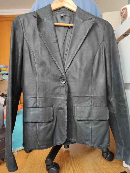 Blazer preto mulher em pele S