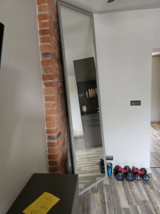 Lustro w ramie z mdf na zamówienie 66 cm x 265 cm prostokąt wysokie