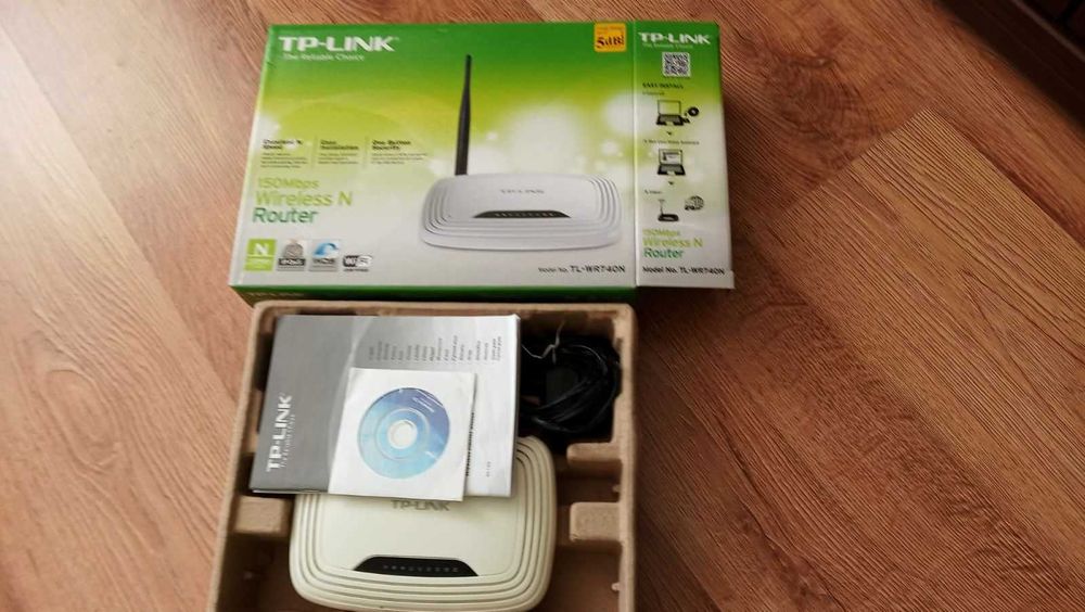 Bezprzewodowy router TL-WR740N Tp Link , oryginalne pudełko, akcesoria