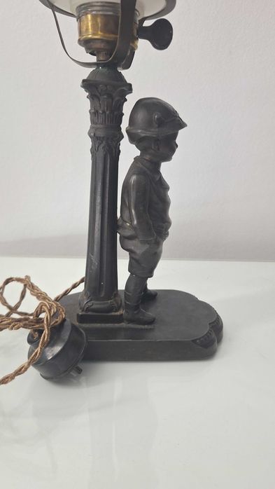 Stara Lampka stołowa  Przedwojenna Myślistwo Chłopiec