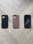 Zestaw 3 etui na telefon iPhone 12 / 12 pro czarne brązowe case nowe