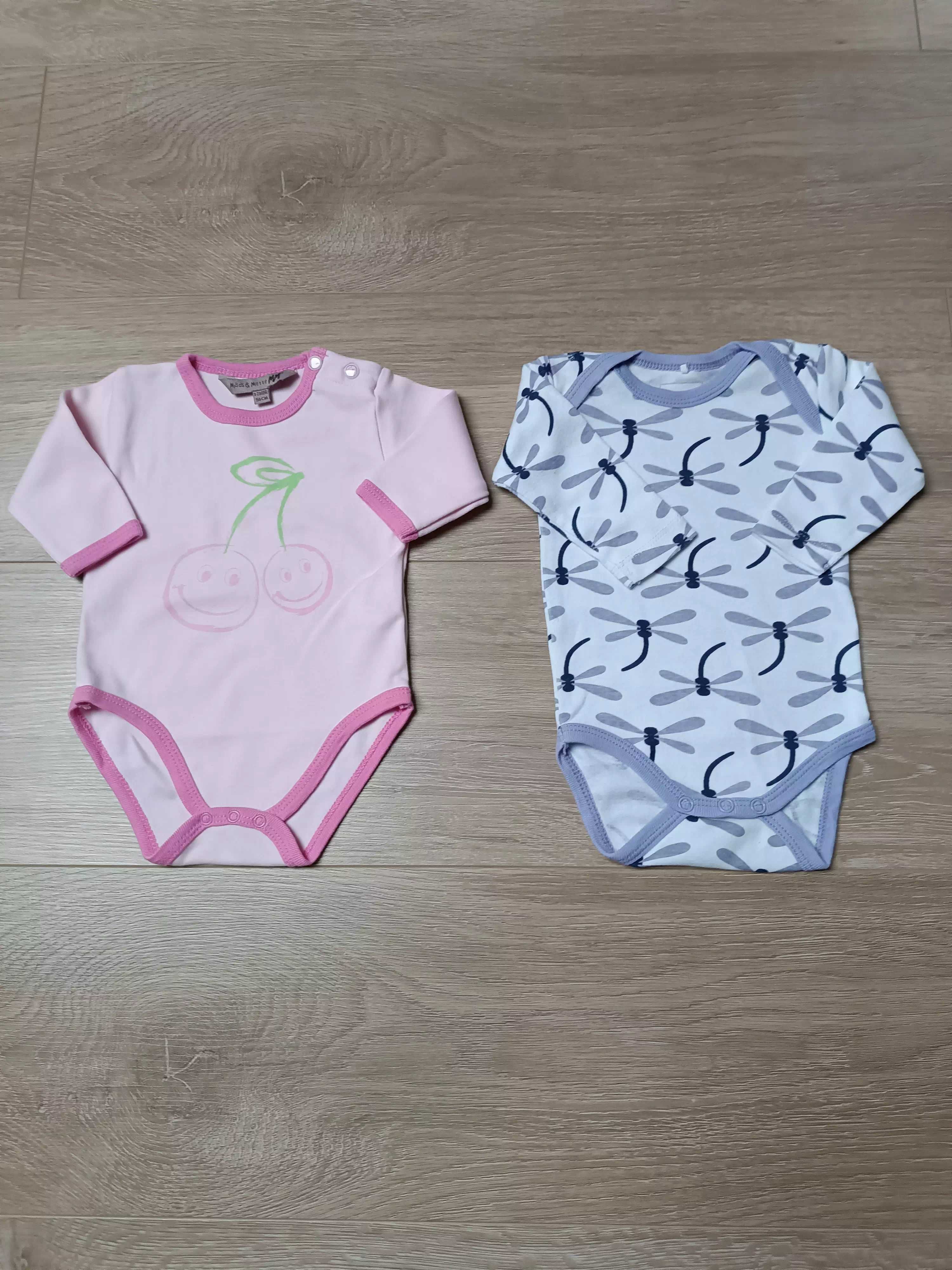 Body długi rękaw x2 wiśnie ważki 'Mads & Mette' 'Name it' 56