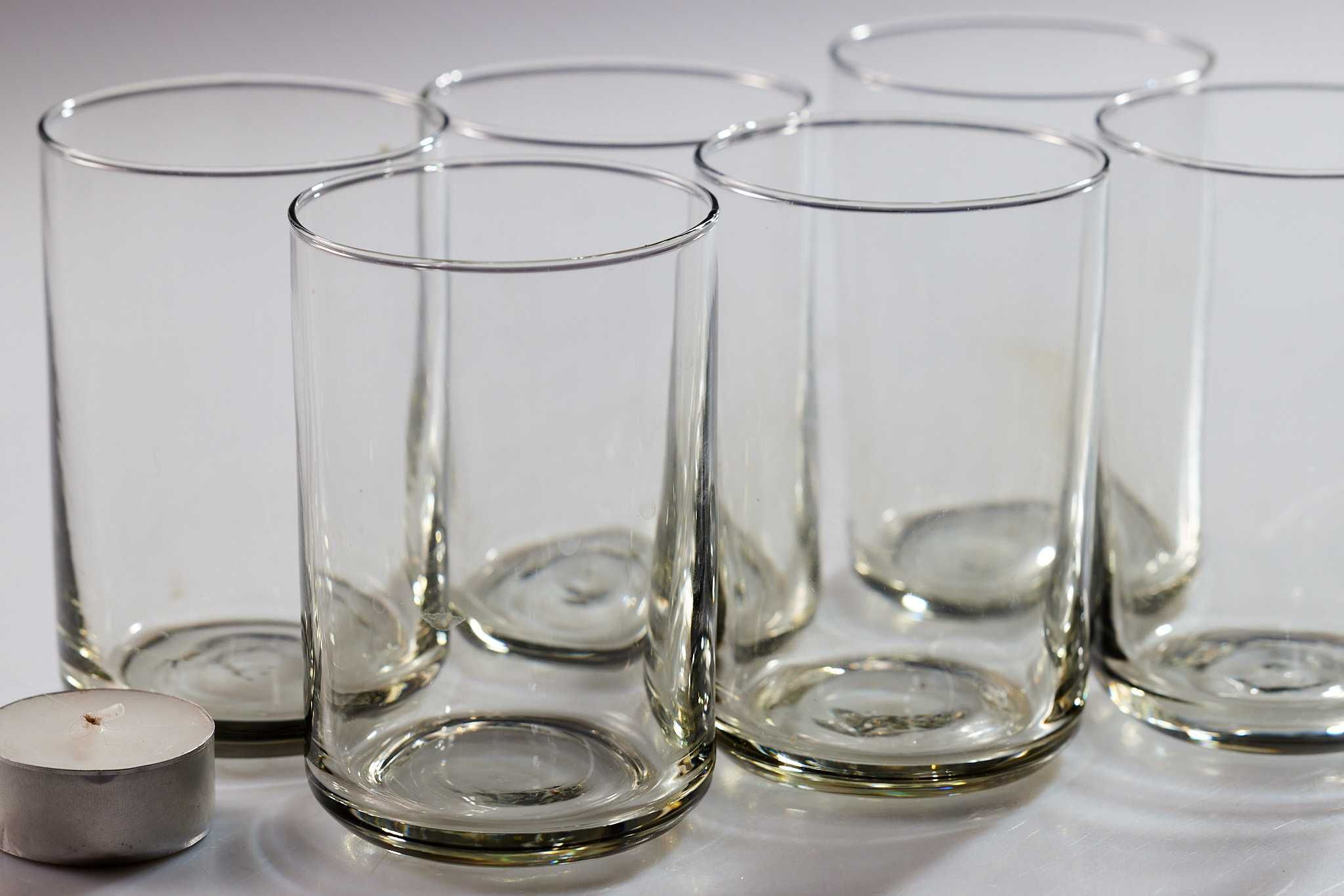 szklanki oliwkowa poświata komplet 6szt pojemność 220ml PRL