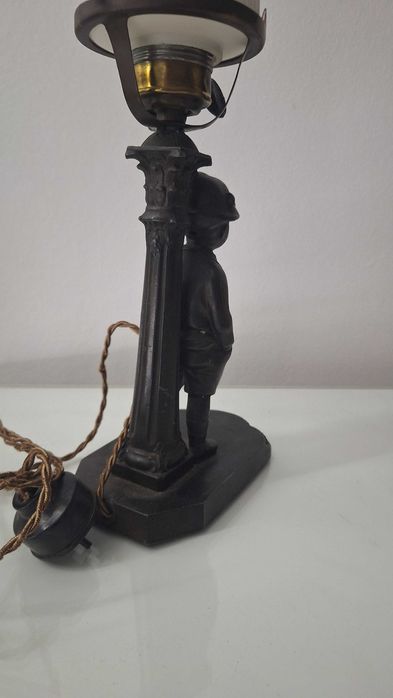 Stara Lampka stołowa  Przedwojenna Myślistwo Chłopiec