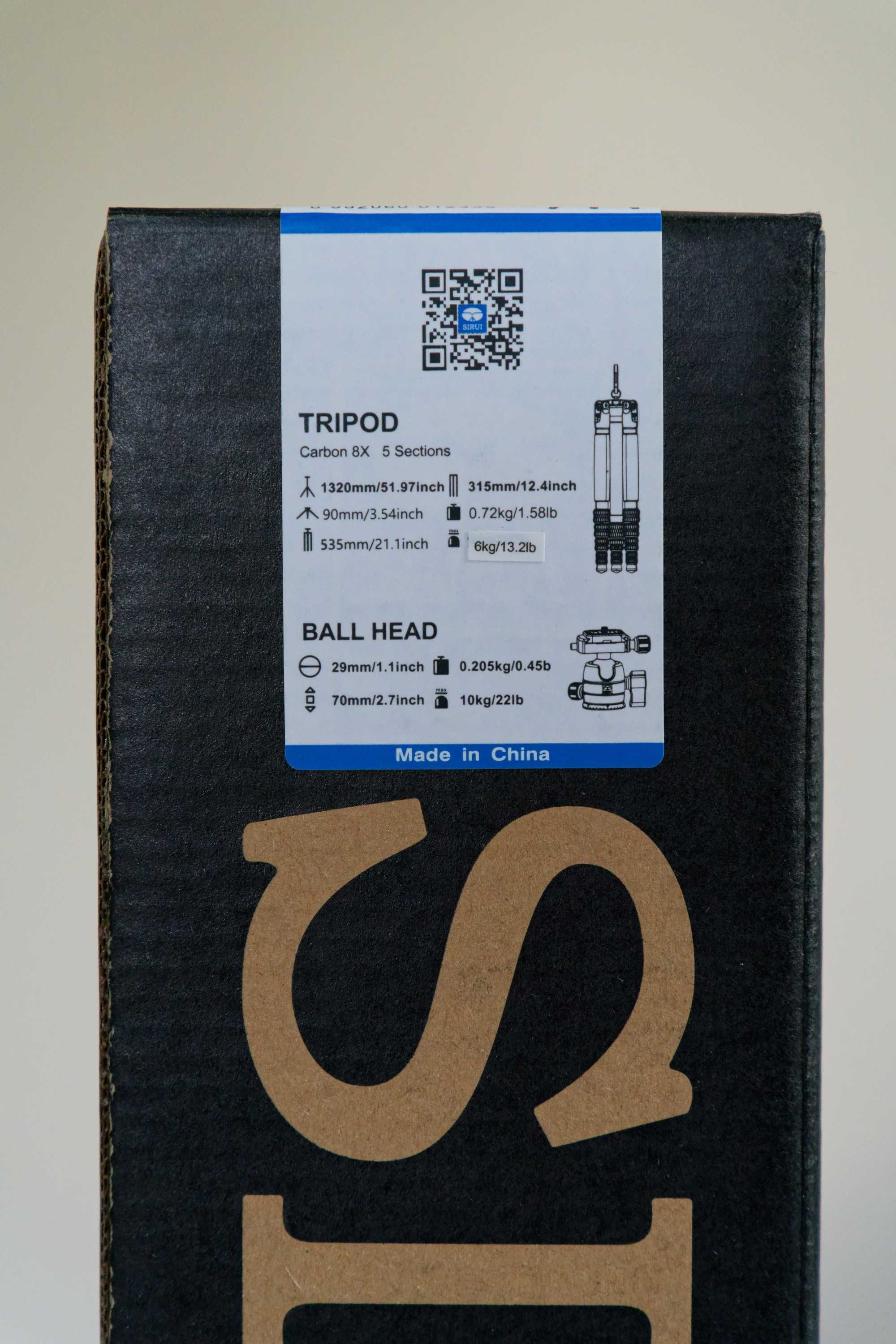 Statyw Sirui Traveler 5CX (carbon) + głowica Sirui B-00K