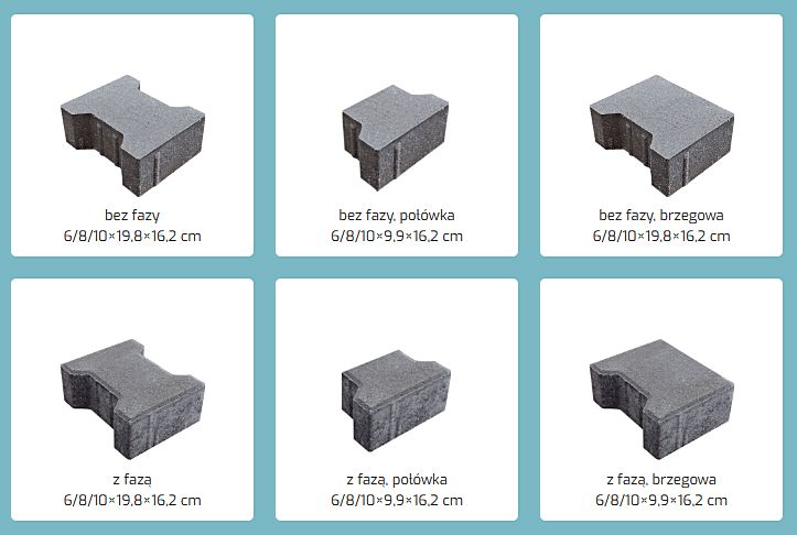 Kostka Holland Behaton Tetka 6cm prostokąt POLBRUK