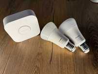 Zestaw Philips Hue E27 White ambiance 806lm x2 + bramka