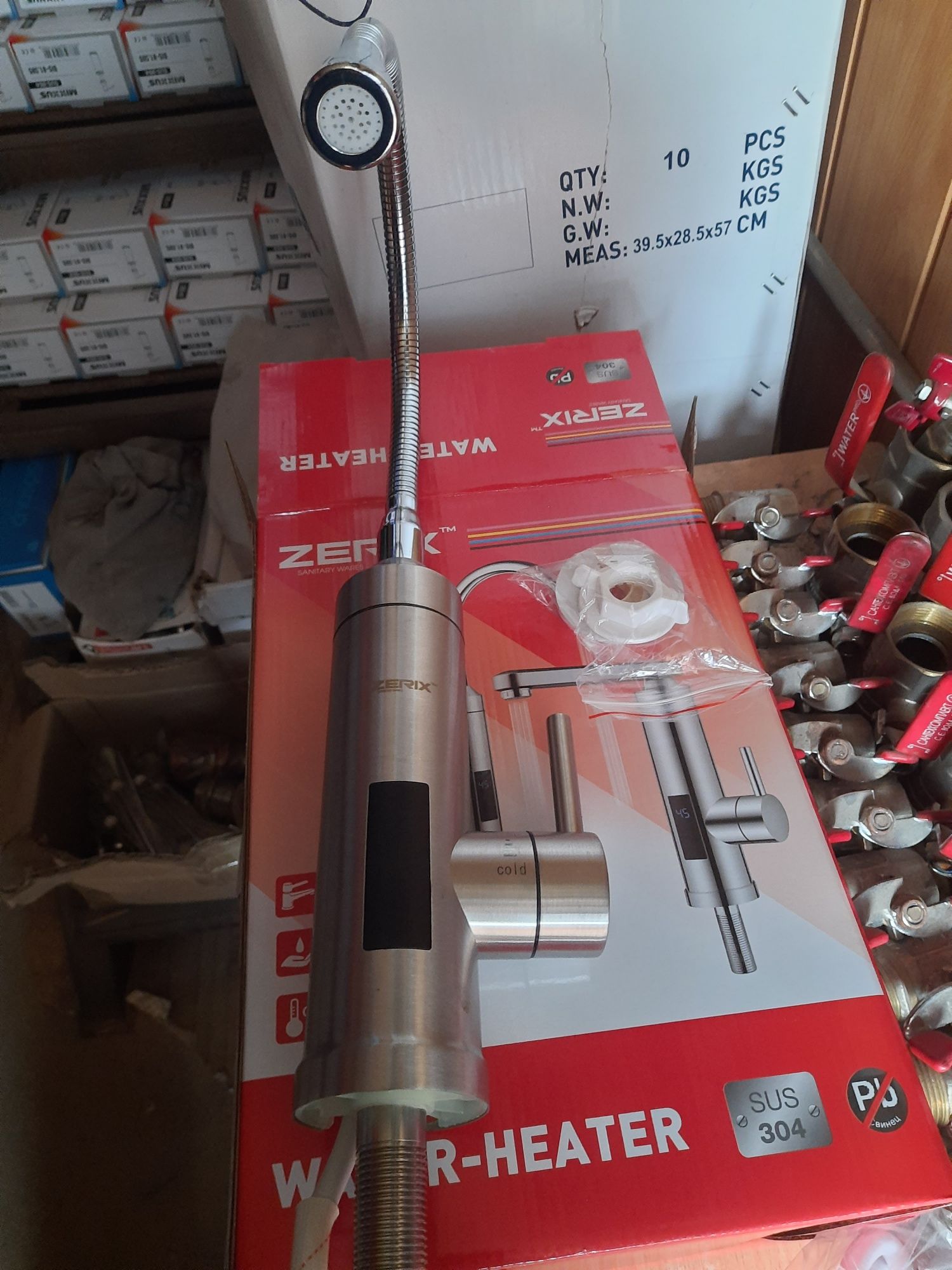АКЦИЯ! Проточный водонагреватель из нержавейки ZERIX ELW-35EF GREY