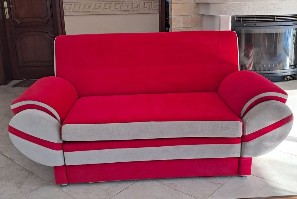 Sofa welur rozkładana