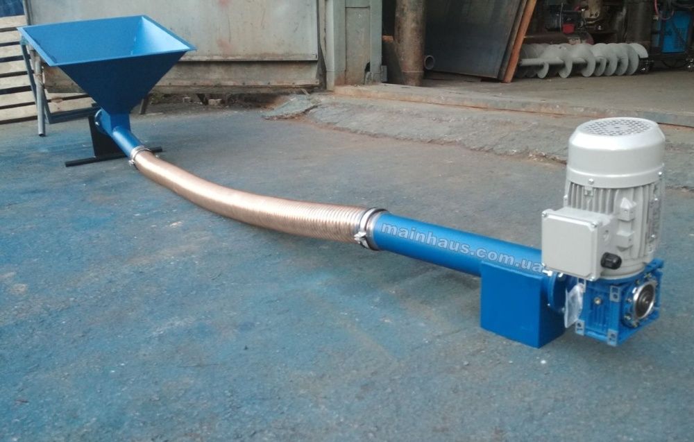 Гнучкий шнек. Шнек для зерна. Гвинтовий транспортер. Навантажувач.