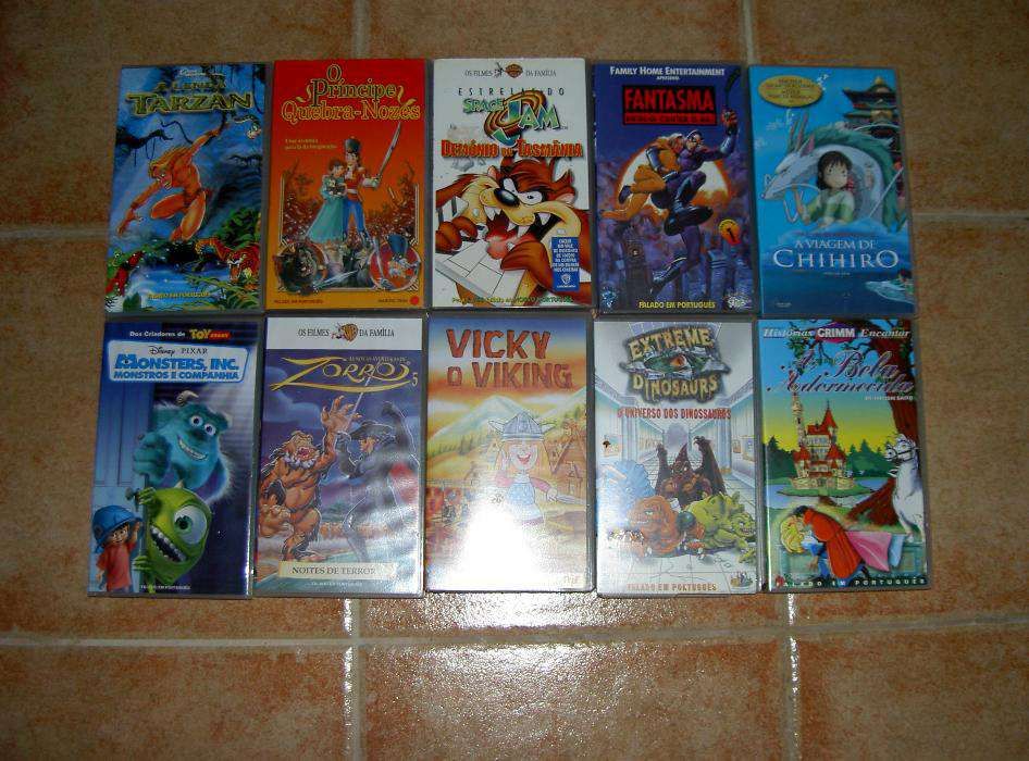 Filmes infantis, em VHS, falados em Português