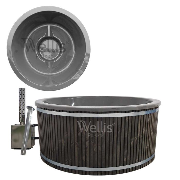 Balia ogrodowa z piecem zewnętrznym 2,25 m Grande Round Out PREMIUM