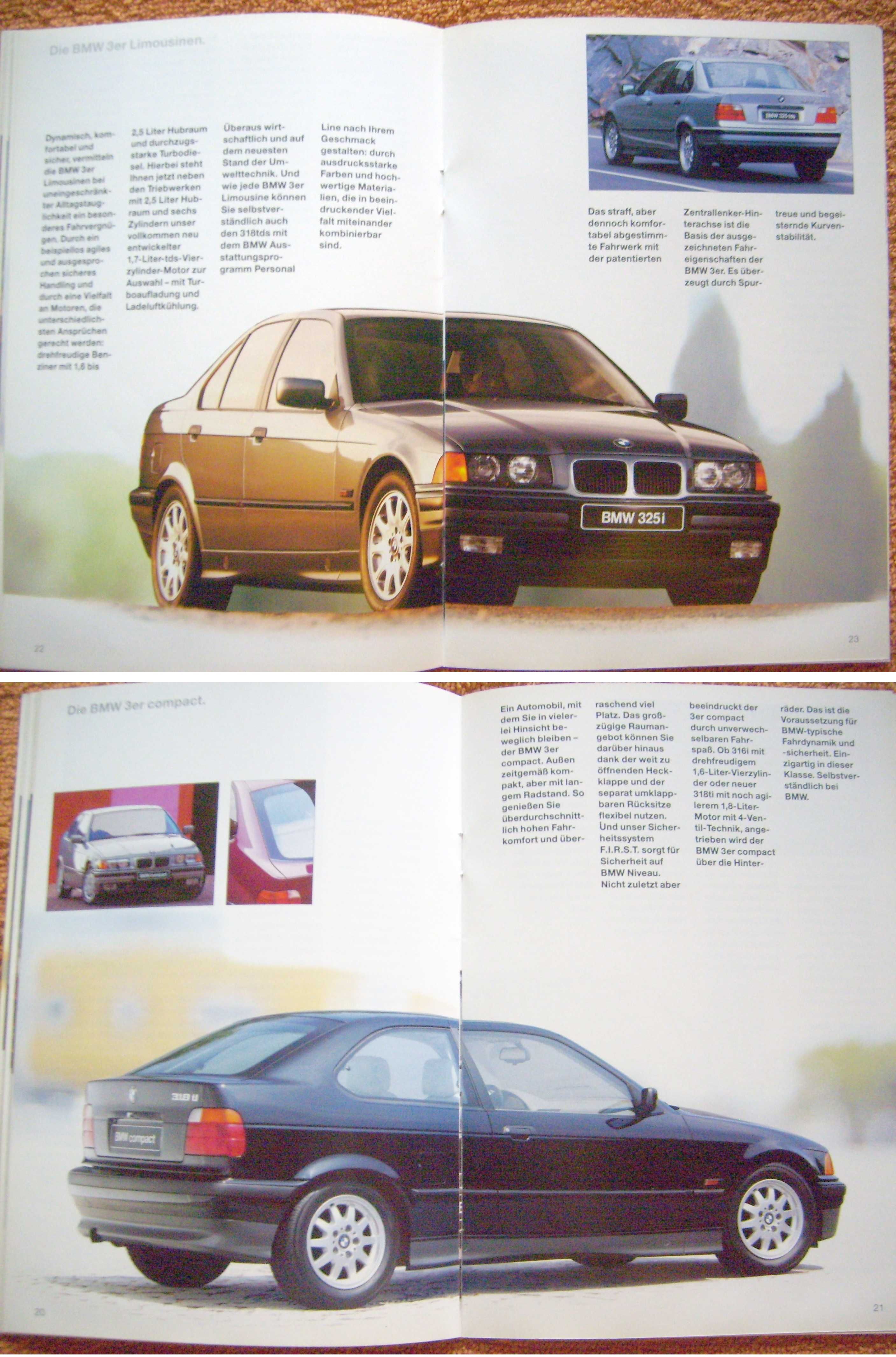 BMW PROGRAMM 1995 *48 str. prospekt / 3 E36, 5 E34, 7 E38, 8 E31