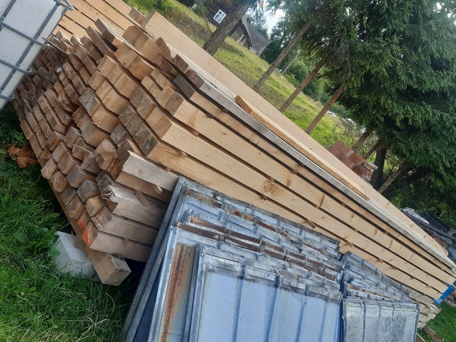 krokwie kantówki strugane dostępne od ręki Grybów na altankę drewno