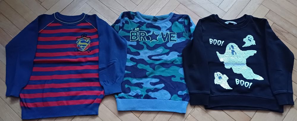 Bluza i dwa swetry, H&M, Superman