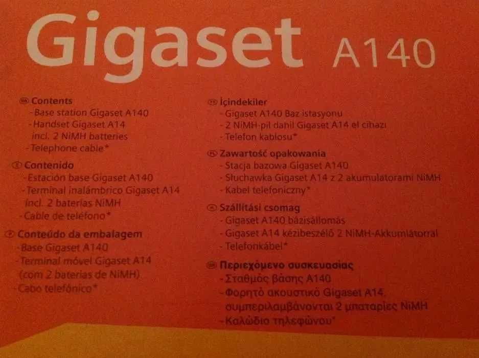 Telefon Siemens Gigaset A140 z zasilaczem, pokrowcem i pudełkiem