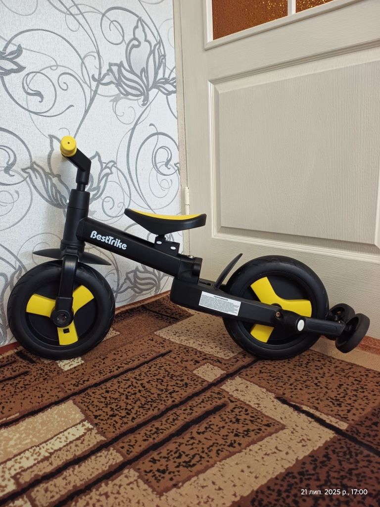 Біговел Besttrike 3 в 1, з ручкою і педалями, велосипед дитячий