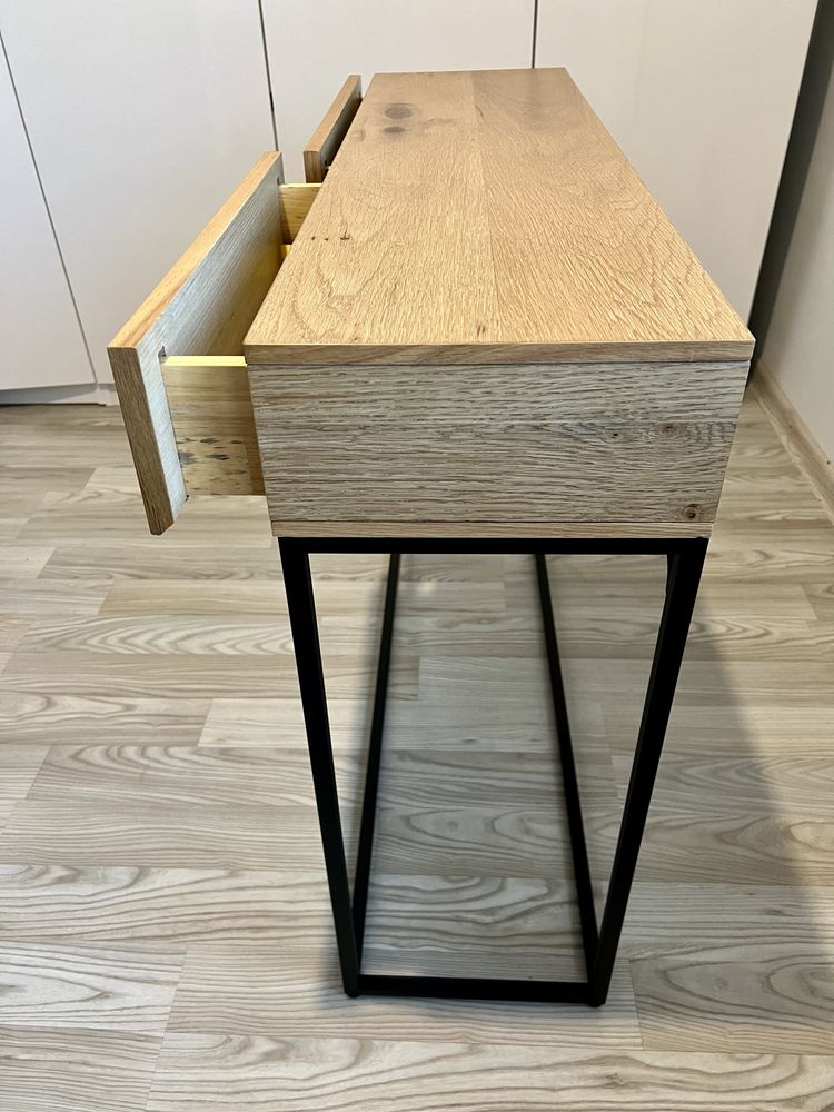 Konsola industrialna dąb naturalny invicta interior szafka przedpokój