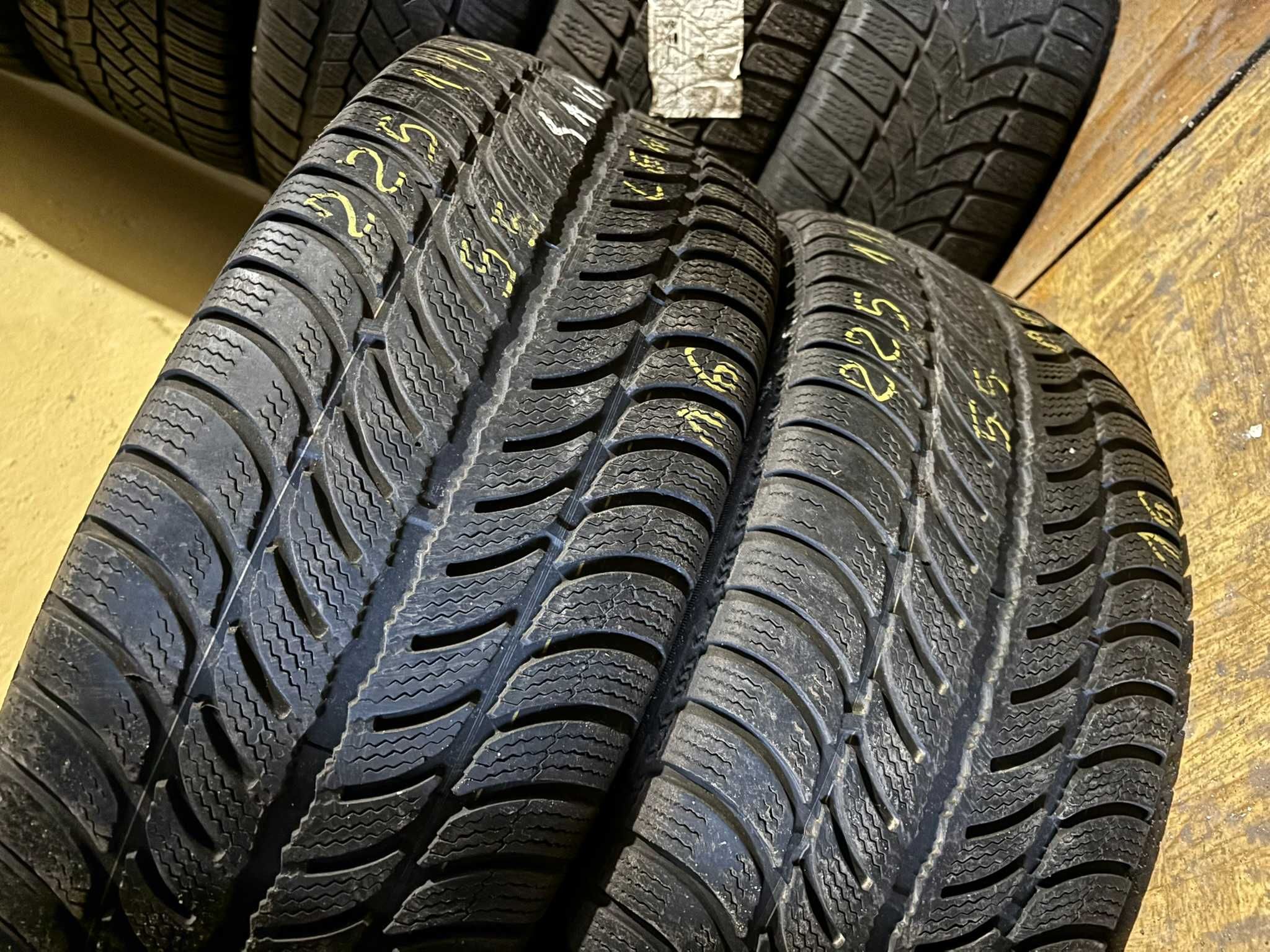 2X Opony Zimowe 225/55R16 95H SAVA ESKIMO S3 5.8MM Sprawdzone Całe!