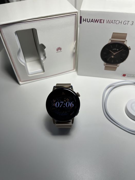 Smartwatch Huawei Watch GT 3 42mm Elegant gwarancja do 2024 jak nowy