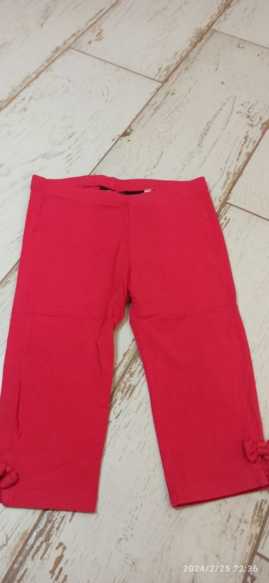 Czerwone legginsy do kolan 116 H&M bdb