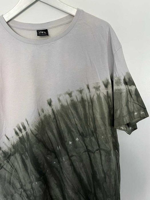 Tshirt Tie-Dye Verde Musgo Tamanho L Zara