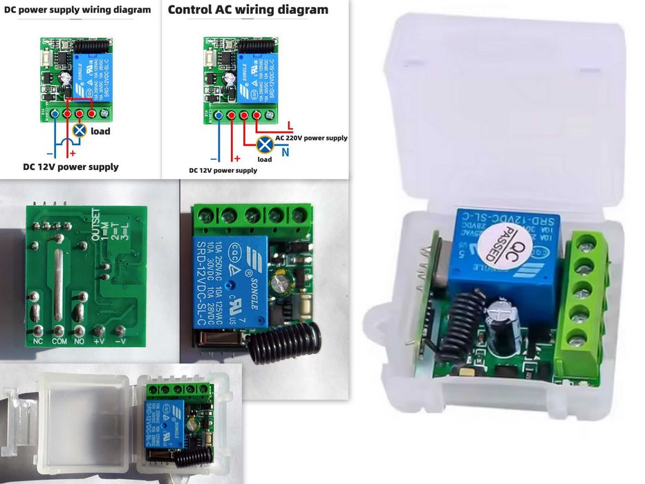 433Mz Радіореле 220V, 12V, шлюз RF, пульт RF на 100, 300, 1000м.