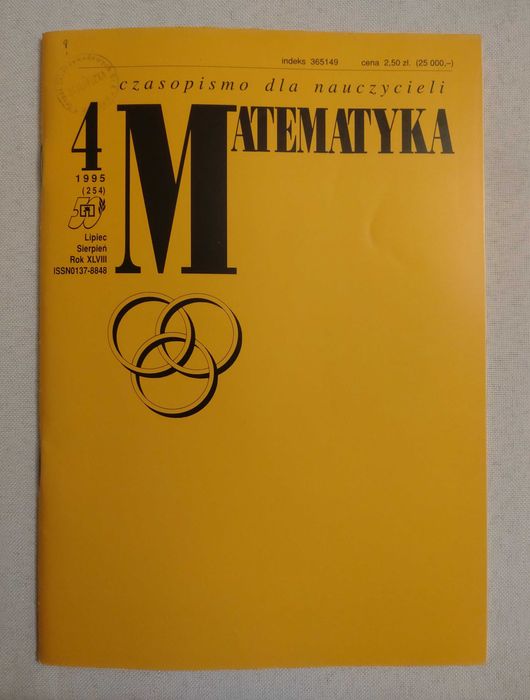 Czasopismo dla nauczycieli - matematyka 1995