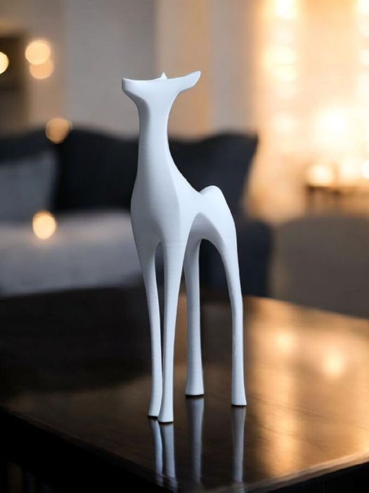 Zestaw Eleganckich Figurek Dekoracyjnych - Jeleń i Łania (2 szt.)