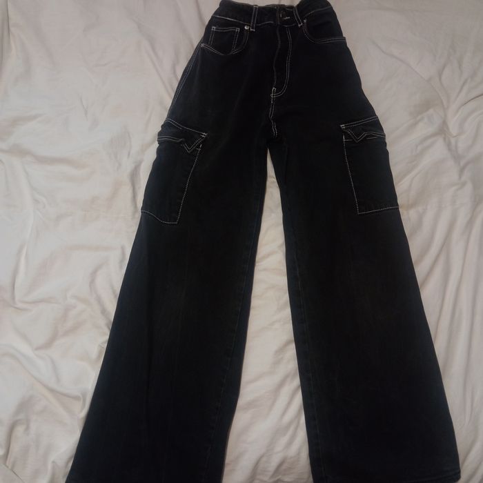 Джинси жіночі, для дівчинки чорні карго