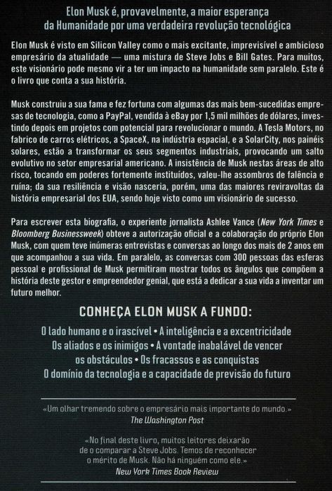 Biografia Oficial de Elon Musk por Ashlee Vance [Portes Grátis]