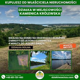 Działka Kamienica Królewska - z przepięknym widokiem - OKAZJA!