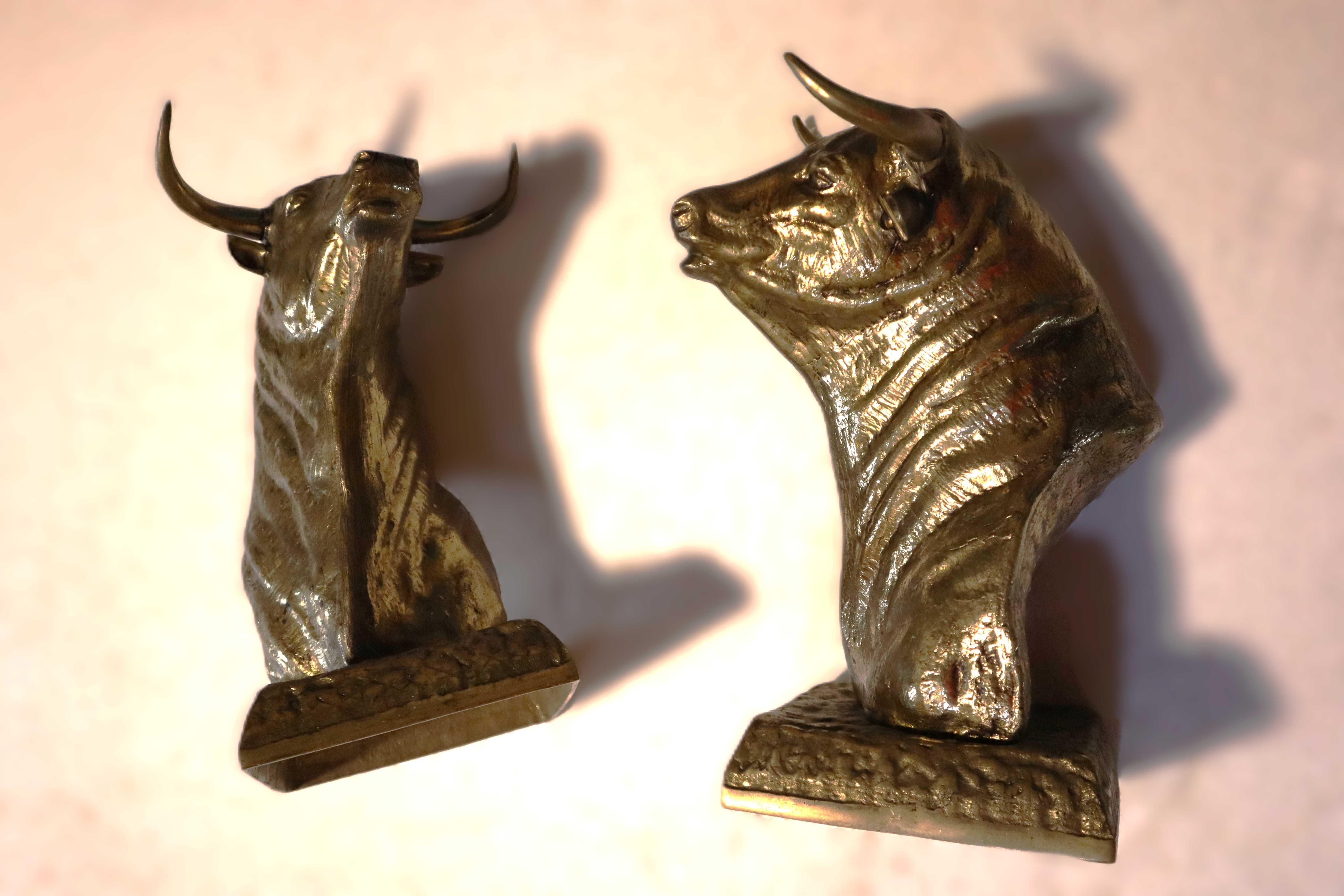 Esculturas de Busto de Touro em bronze