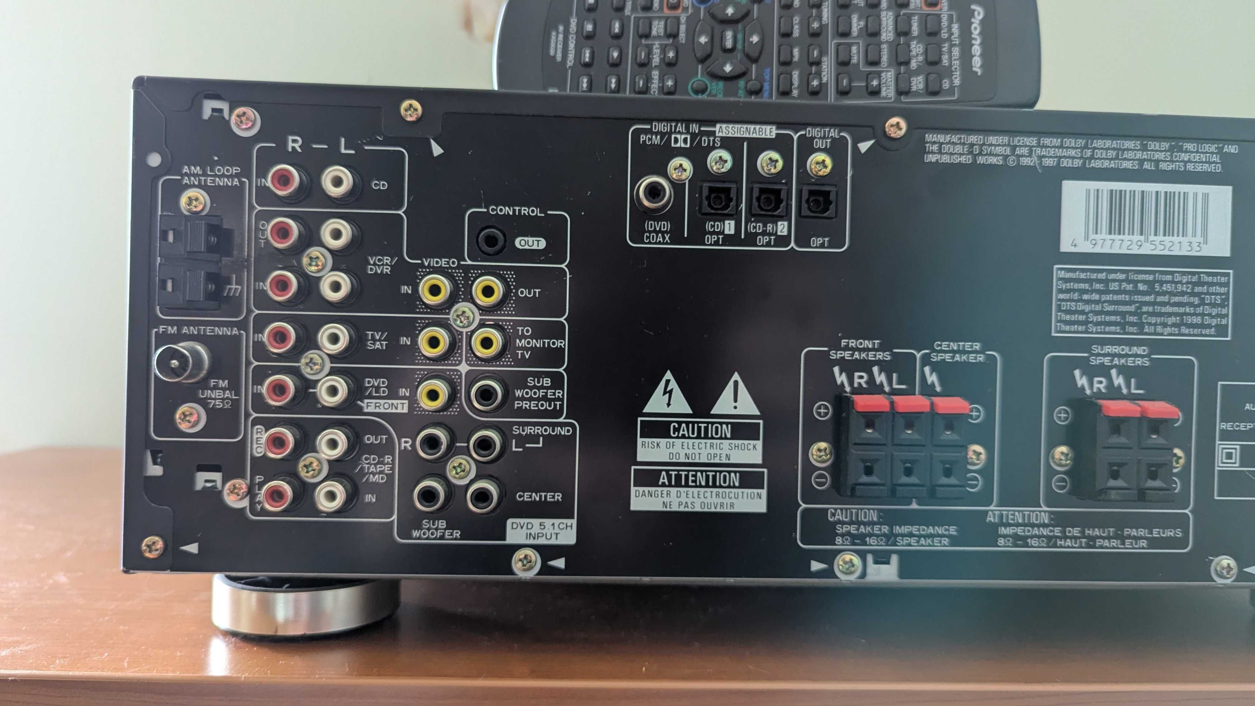 amplituner Hi-Fi Pioneer VSX-D510 z pilotem