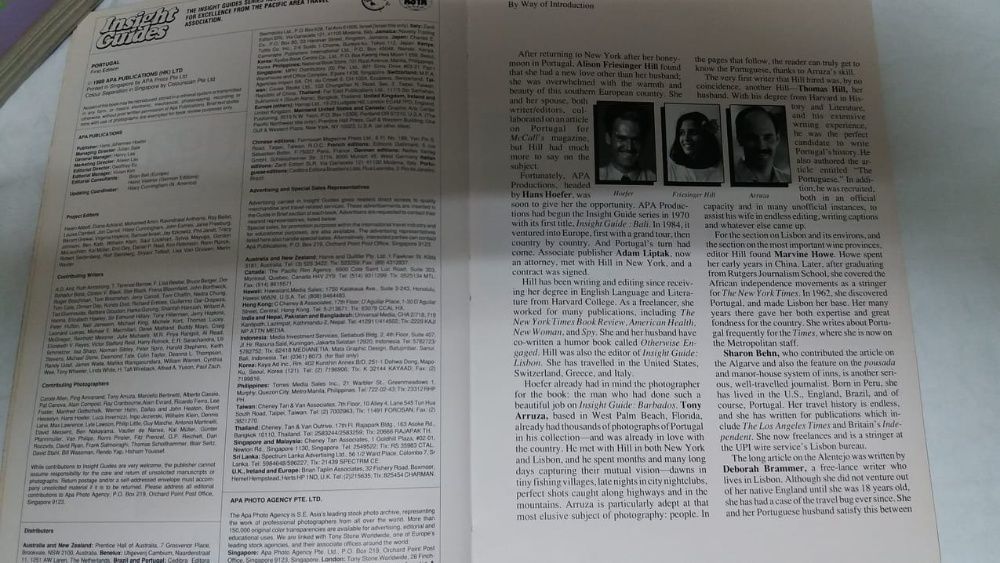 Livro " Portugal" de Insight Guides, APA Publications