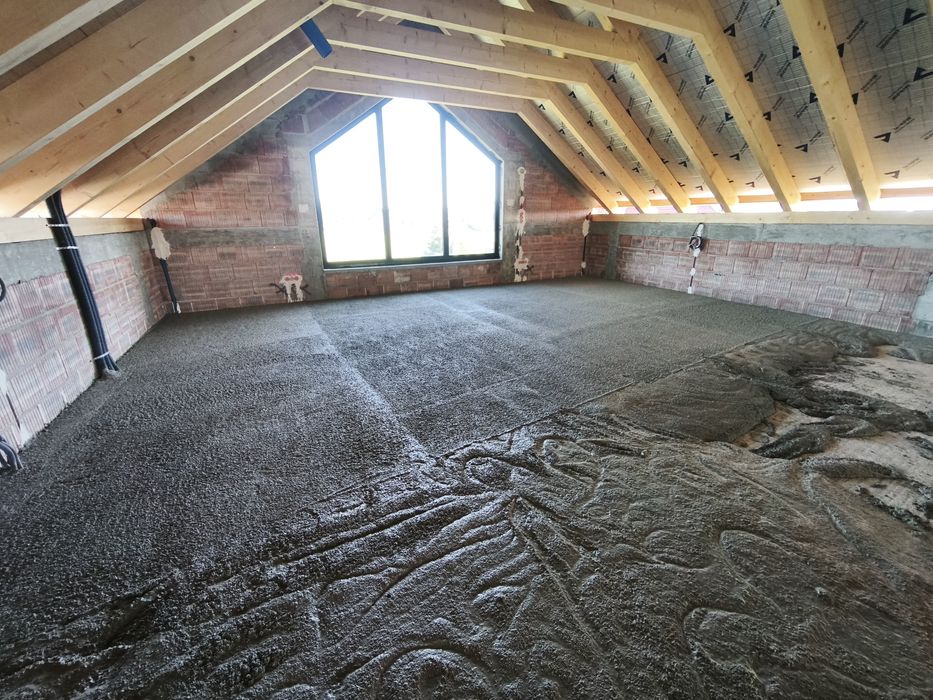 Wylewka anhydrytowa, płynny styropian, pianobeton, styrobeton, tynki