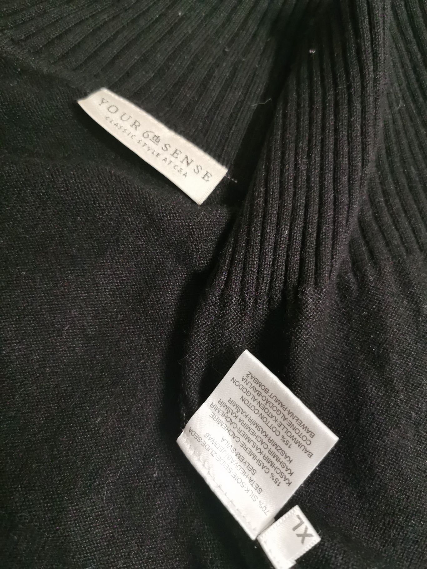 Sweter damski C&A – rozmiar XL, skład 70% jedwab, 15% kaszmir, 15% baw