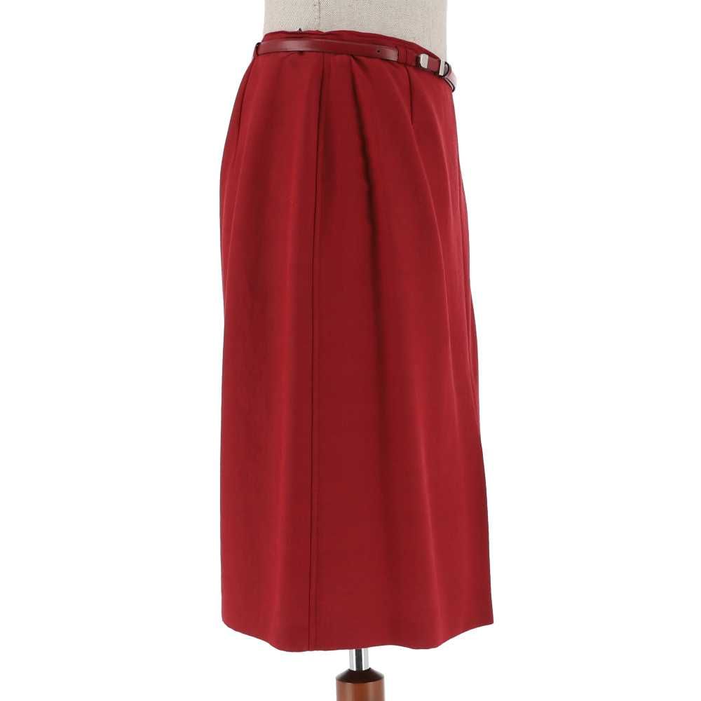 Bordowa spódnica z paskiem marki Bianca, rozmiar 44