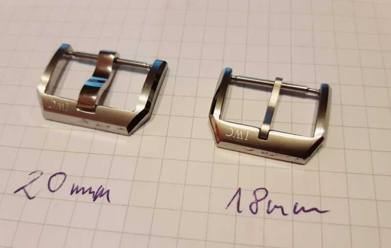 Klamry do zegarka IWC 18mm 20mm zapięcie sprzączka do paska
