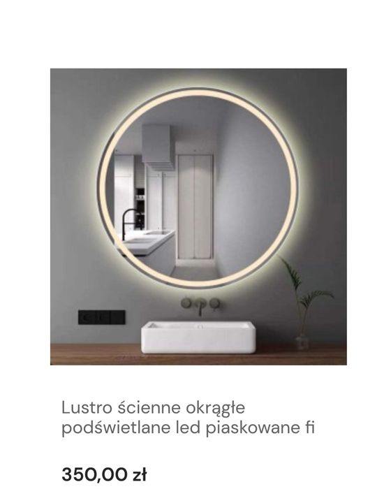 Lustra owalne podświetlane led  aluminiowych ramach