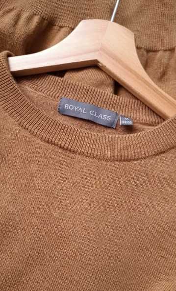 Sweter z merino camel M