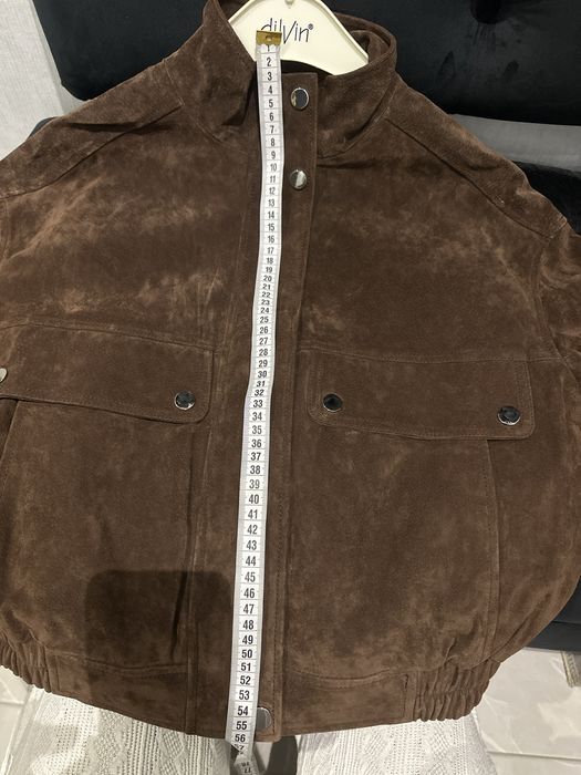 Замшевая куртка бомбер zara натуральный замш везде sold out