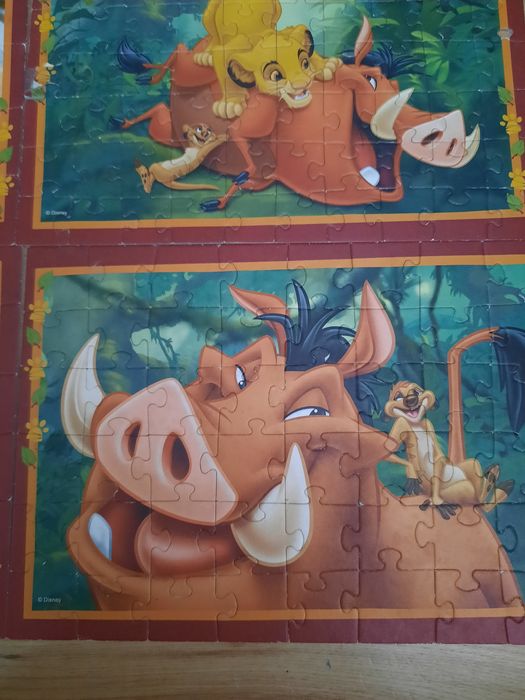 Puzzle Król Lew 4 obrazki Disney + gratis
